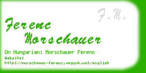 ferenc morschauer business card